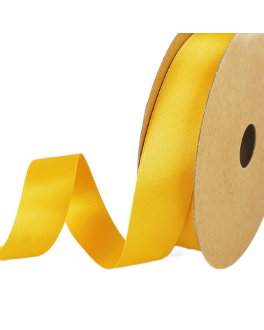 25m Reel Recycled Polyester Satin Yellow Gold