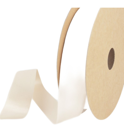 25m spool Recycled polyester satin Ecru