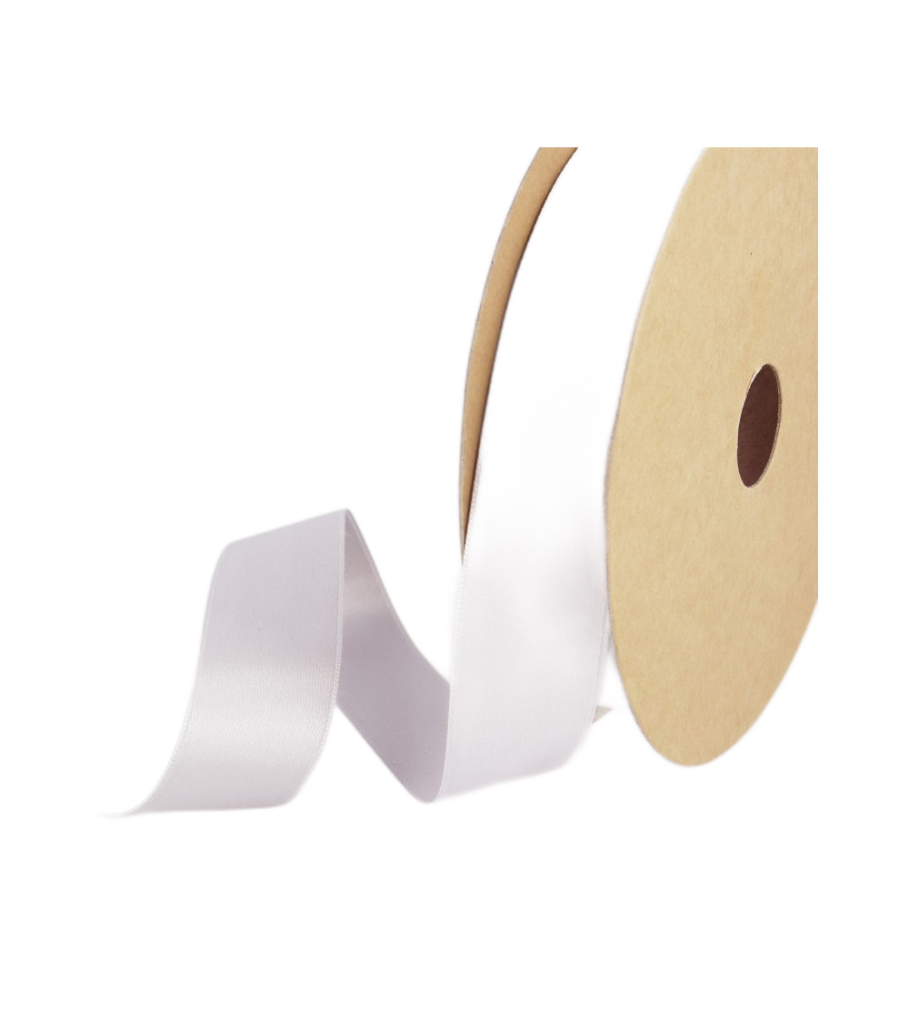 25-m-Rolle aus recyceltem Polyester-Satin in Hellgrau