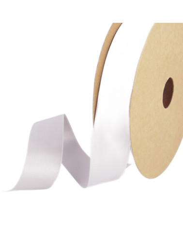 25-m-Rolle aus recyceltem Polyester-Satin in Hellgrau