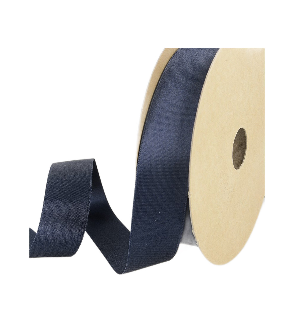 25m reel Recycled polyester satin Navy