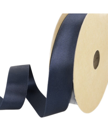 25m reel Recycled polyester satin Navy