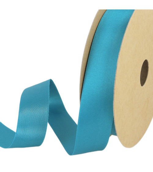 25m reel Recycled polyester satin Duck blue