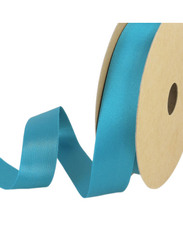 25m reel Recycled polyester satin Duck blue