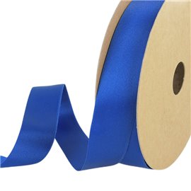 Bobine 25m Satin polyester recyclé Bleu Roy