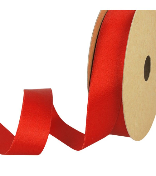 25m spool Recycled polyester satin Red