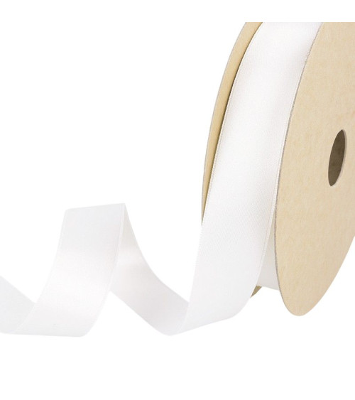 Reel 25m Recycled polyester satin White