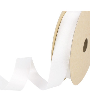 Rolle 25 m, recyceltes Polyester, satiniert, Weiß