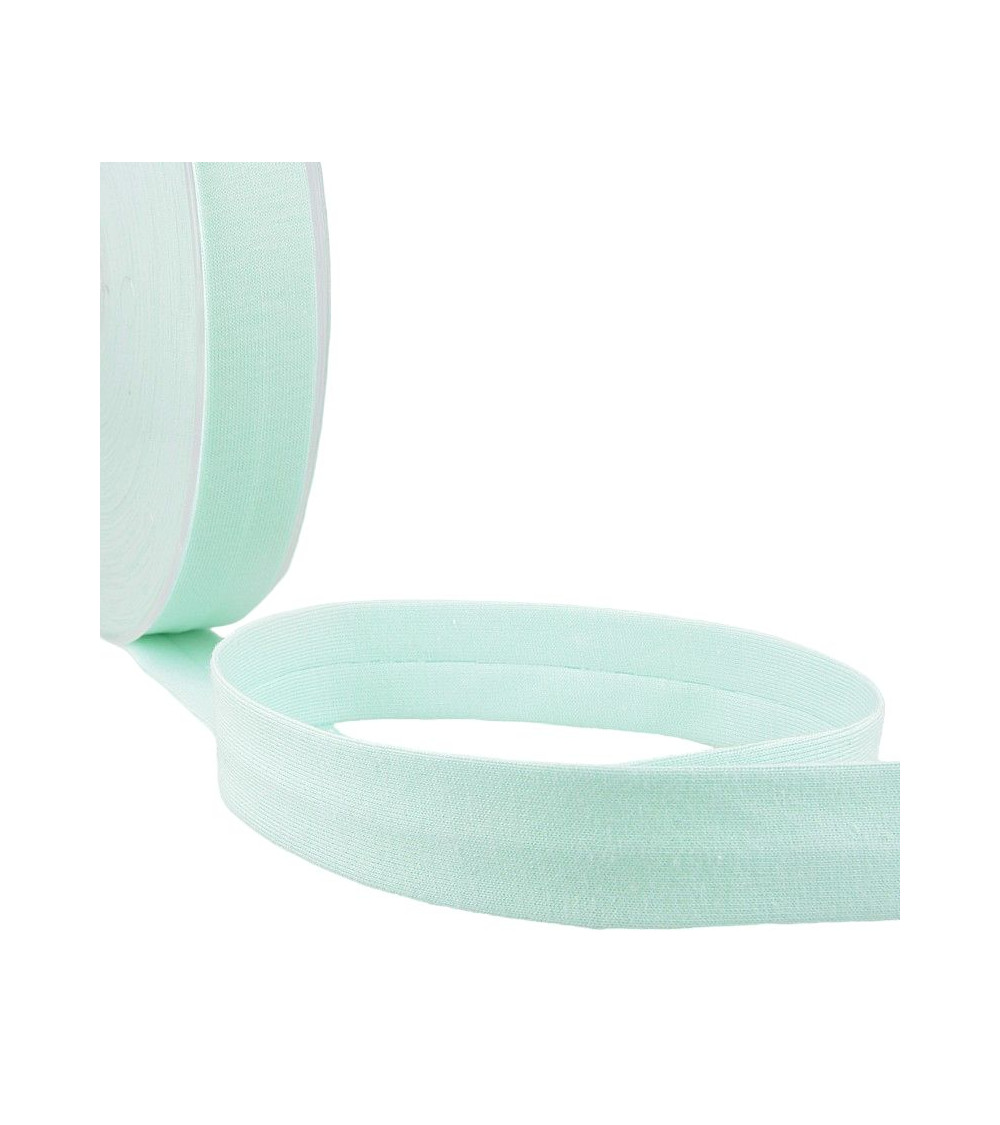 20m reel Folded bias binding 'jersey' 20mm turquoise