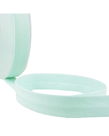 20m reel Folded bias binding 'jersey' 20mm turquoise