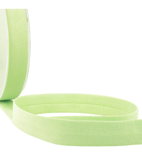20m reel Folded bias binding 'jersey' 20mm nil green