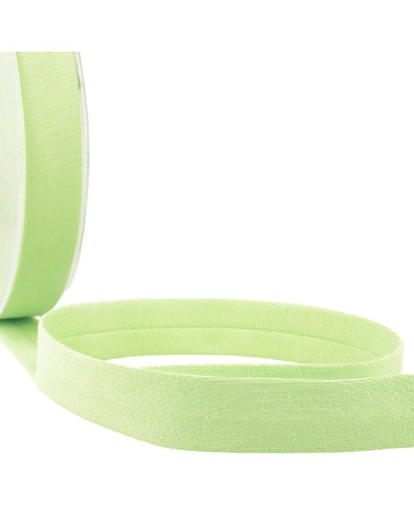 20m reel Folded bias binding 'jersey' 20mm nil green
