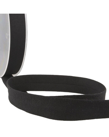 20m spool of folded bias binding 'jersey' 20mm black