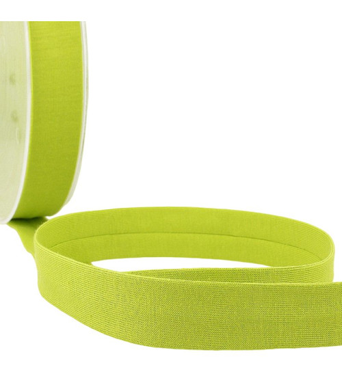 20m reel 'Jersey' folded bias binding 20mm anise green