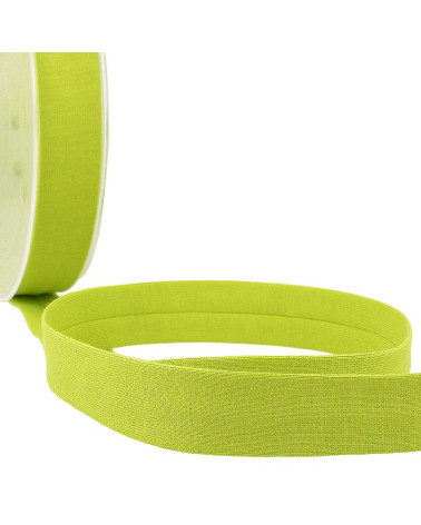 20m reel 'Jersey' folded bias binding 20mm anise green
