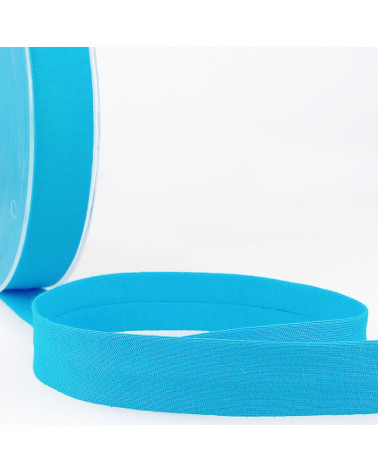 Bobine 20m Biais replié 'jersey' 20mm bleu acier
