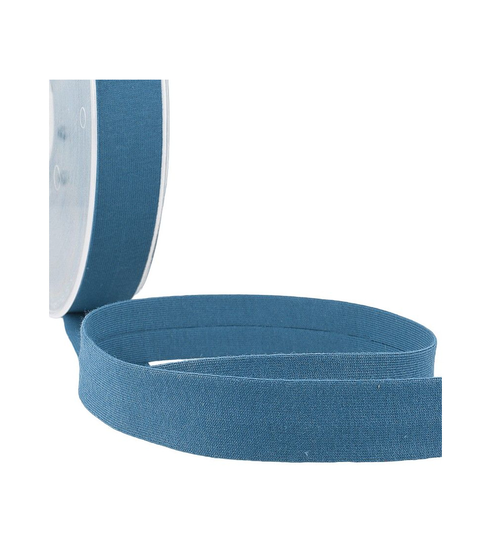 20m spool Folded bias binding 'jersey' 20mm lavender blue