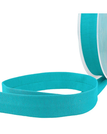 20m reel Folded bias binding 'jersey' 20mm duck blue