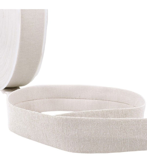20m reel Folded bias binding 'jersey' 20mm beige