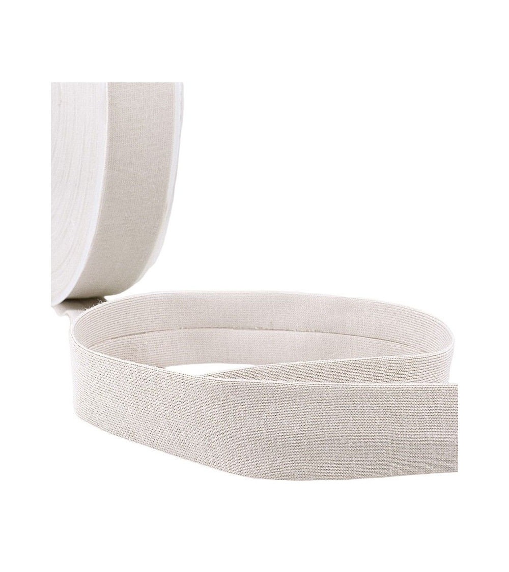 Bobina da 20 m Sbieco piegato 'jersey' 20 mm beige