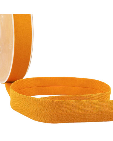 20m reel Folded bias binding 'jersey' 20mm mustard