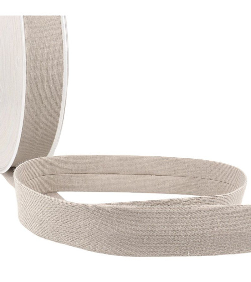 20m reel Folded bias binding 'jersey' 20mm taupe