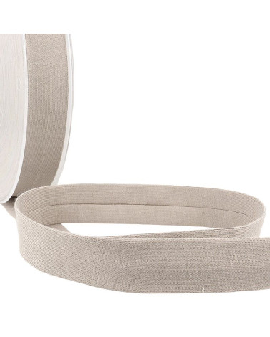 20m reel Folded bias binding 'jersey' 20mm taupe