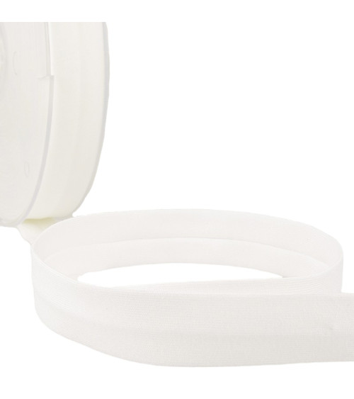 20m reel Folded bias binding 'jersey' 20mm ecru