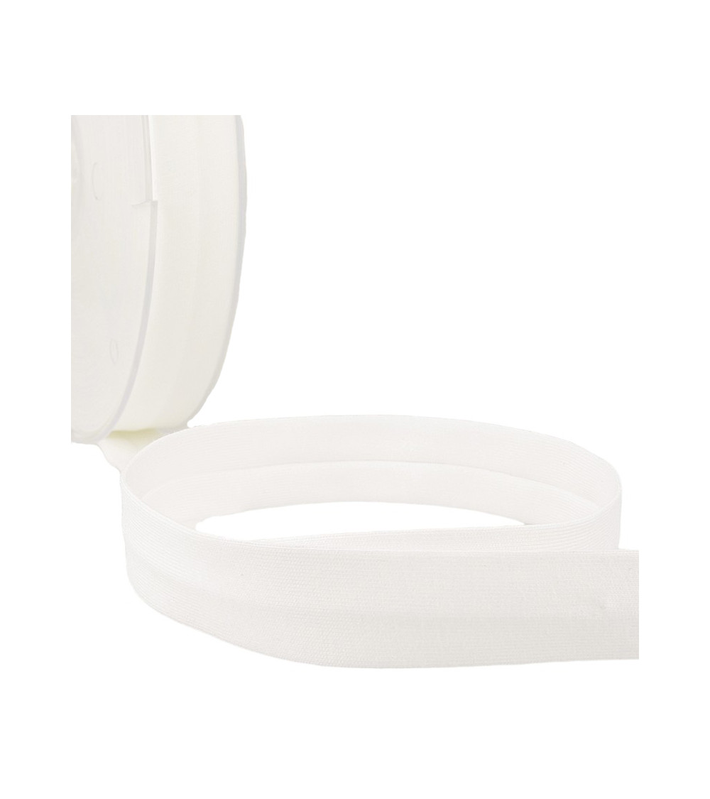 20m reel Folded bias binding 'jersey' 20mm ecru