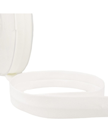 20m reel Folded bias binding 'jersey' 20mm ecru