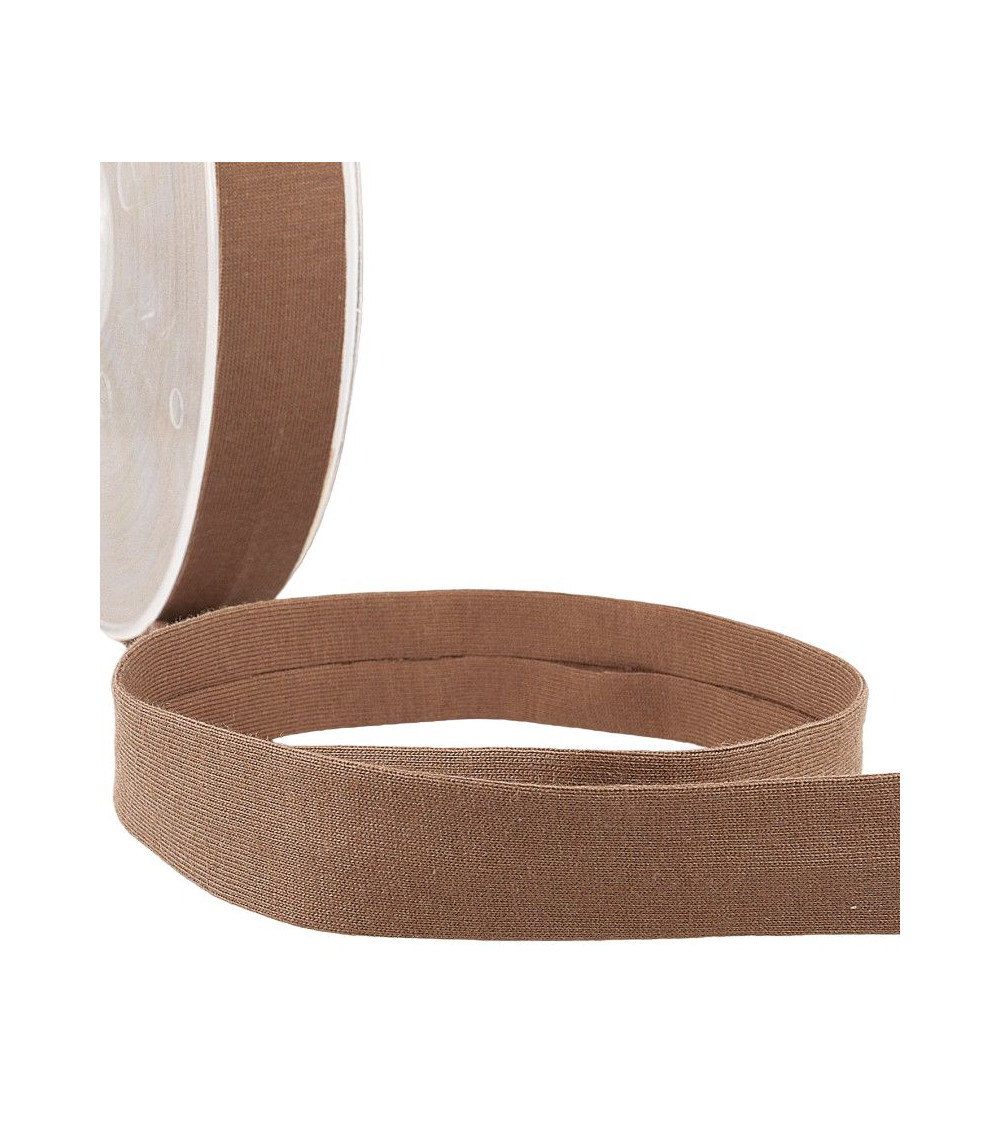 20-m-Rolle Gefaltetes Schrägband „Jersey“ 20 mm mittelgrau