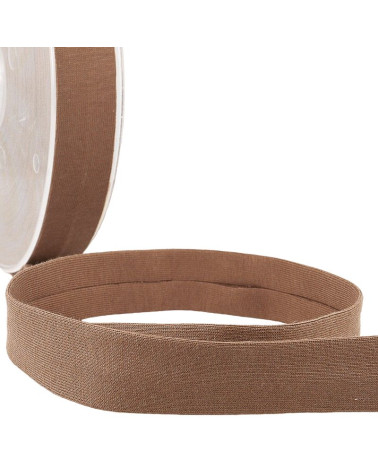20m spool of folded bias binding 'jersey' 20mm medium grey