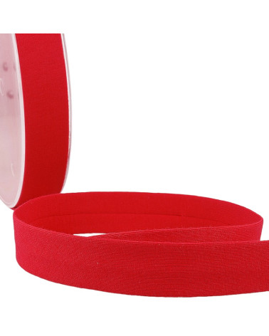 20m reel Folded bias binding 'jersey' 20mm burgundy