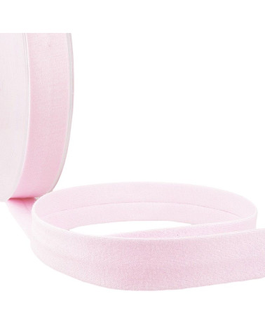 Bobine 20m Biais replié 'jersey' 20mm rose clair