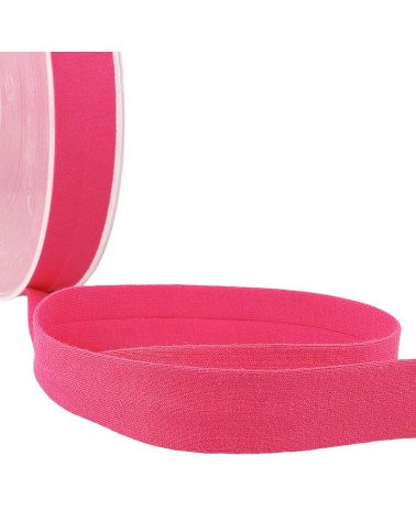 20m reel Folded bias binding 'jersey' 20mm fuchsia