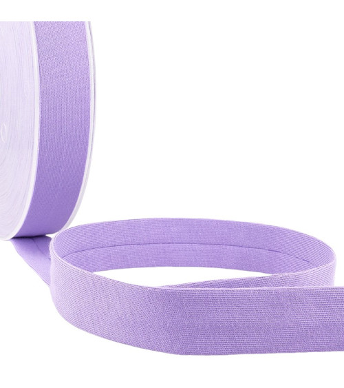20m reel Folded bias binding 'jersey' 20mm purple