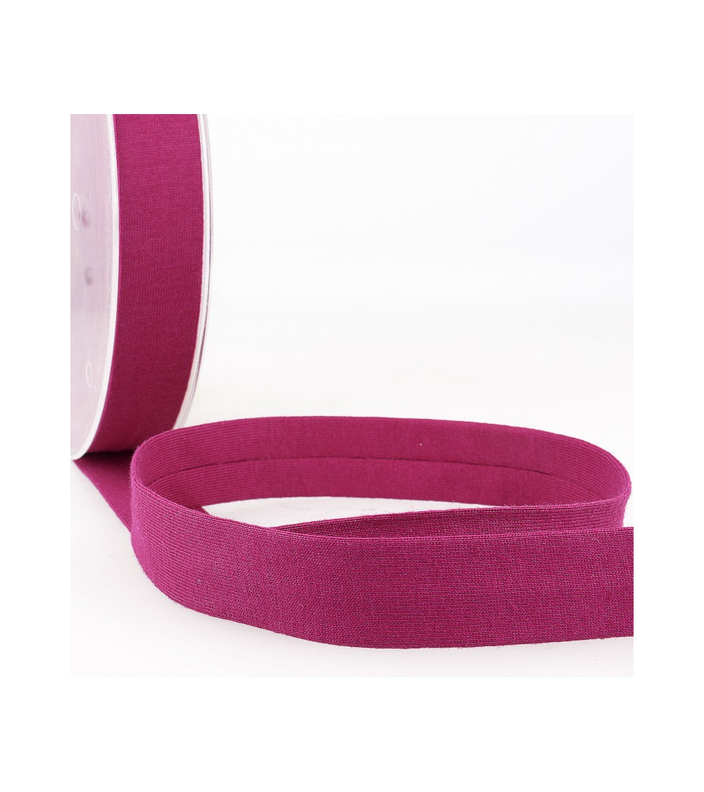 20-m-Rolle Gefaltetes Schrägband „Jersey“ 20 mm lila