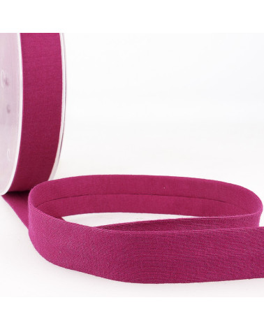 20m reel Folded bias binding 'jersey' 20mm purple