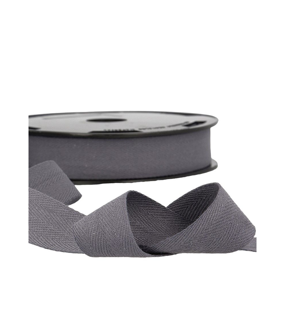 50m spool of serge cotton in grey and black
