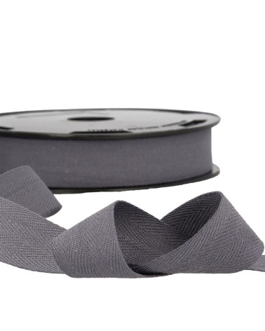 50m spool of serge cotton in grey and black