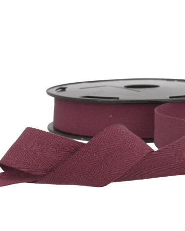 Bobine 50m Serge coton Prune