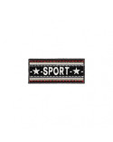 Lot de 3 écussons thermocollants Bannière sport noir 2,5cm x 6cm