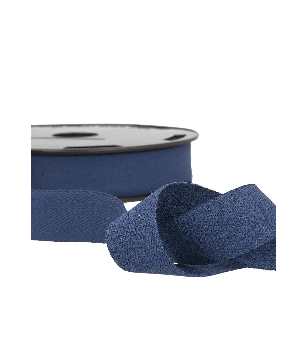 Disquette 25m Serge coton Bleu marine