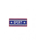 Lot de 3 écussons thermocollants Bannière sport bleu 2,5cm x 6cm