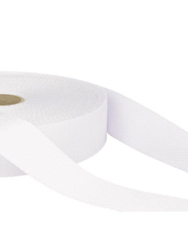 25m spool of white polyester shoulder strap