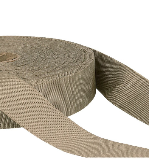 25m reel polyester shoulder strap Beige
