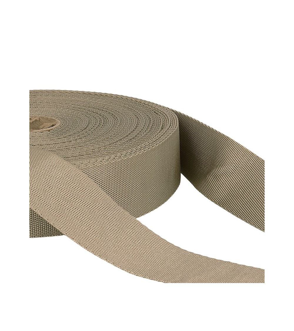 25m reel polyester shoulder strap Beige