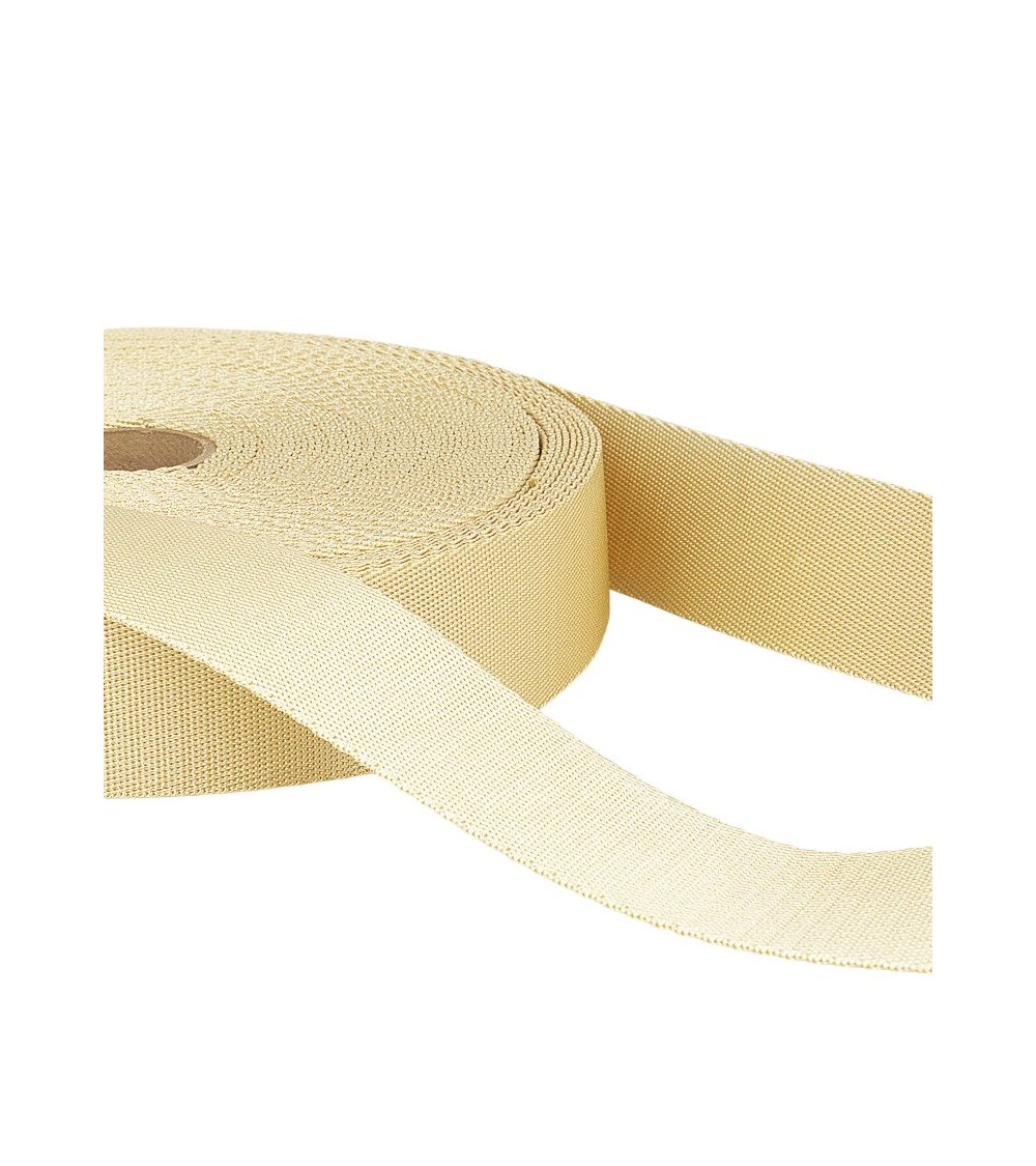 25m spool of ecru polyester shoulder strap