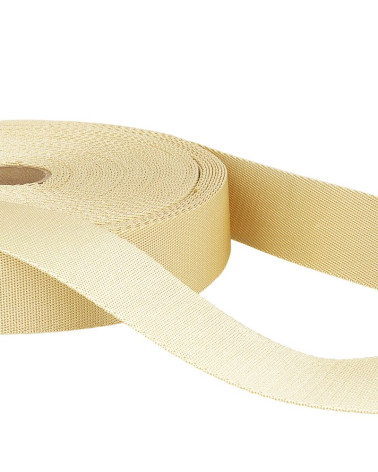 Bobine 25m sangle bandoulière polyester Ecru