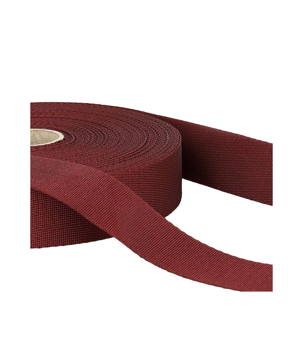 25m reel polyester shoulder strap Bordeaux
